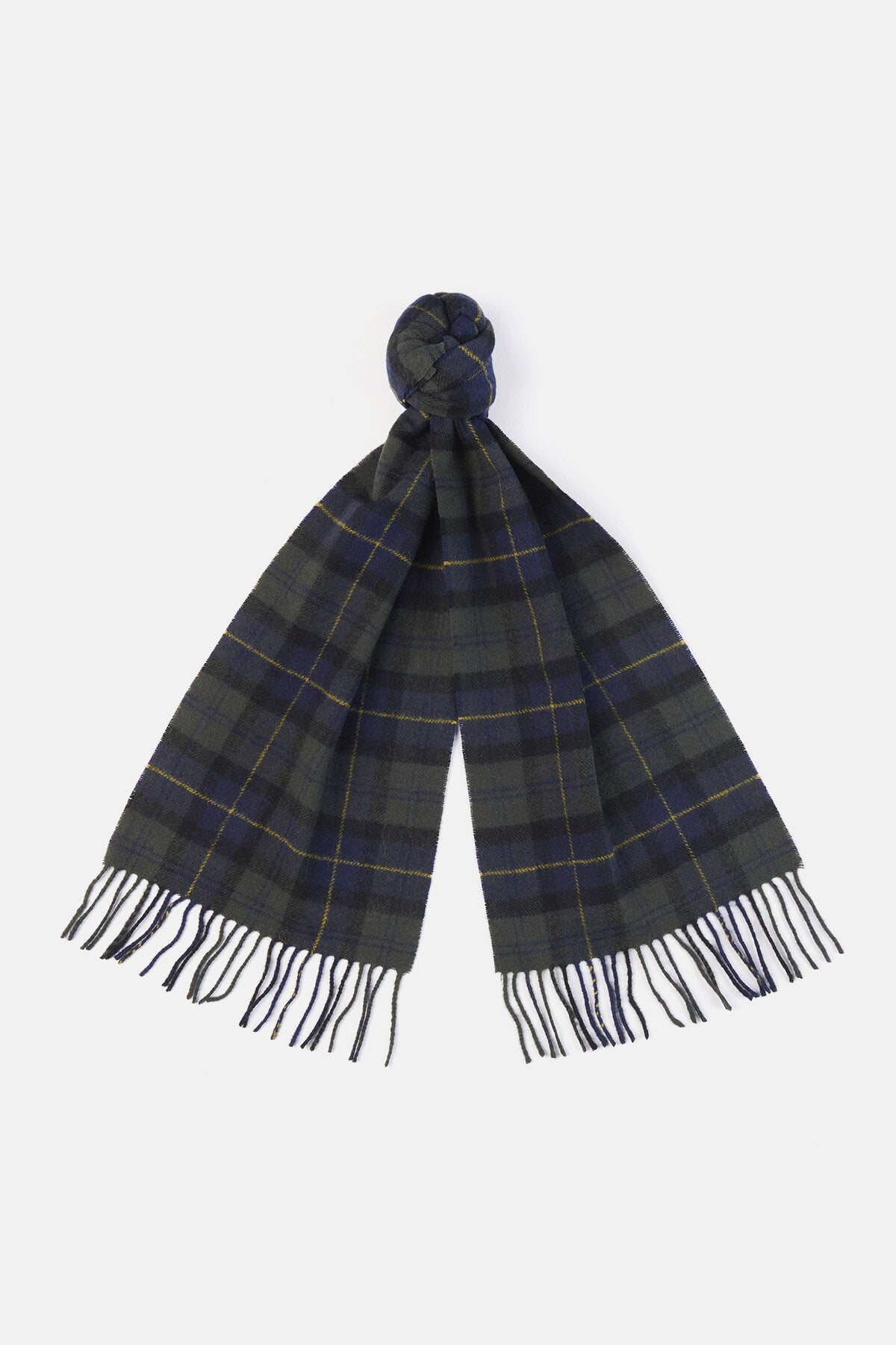 Tartan Lambswool Scarf - OLIVE NIGHT
