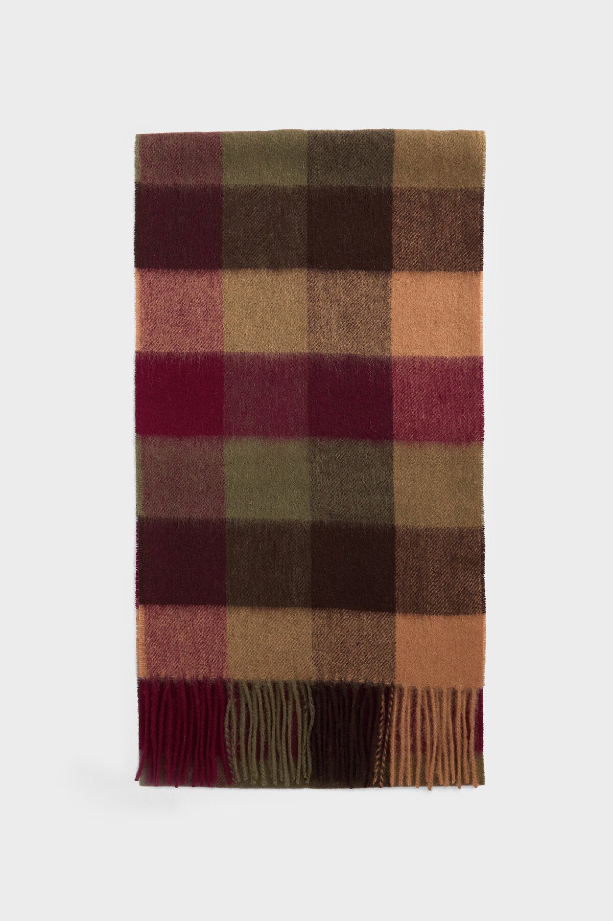 Large Tattersall Scarf - TAWNY PORT