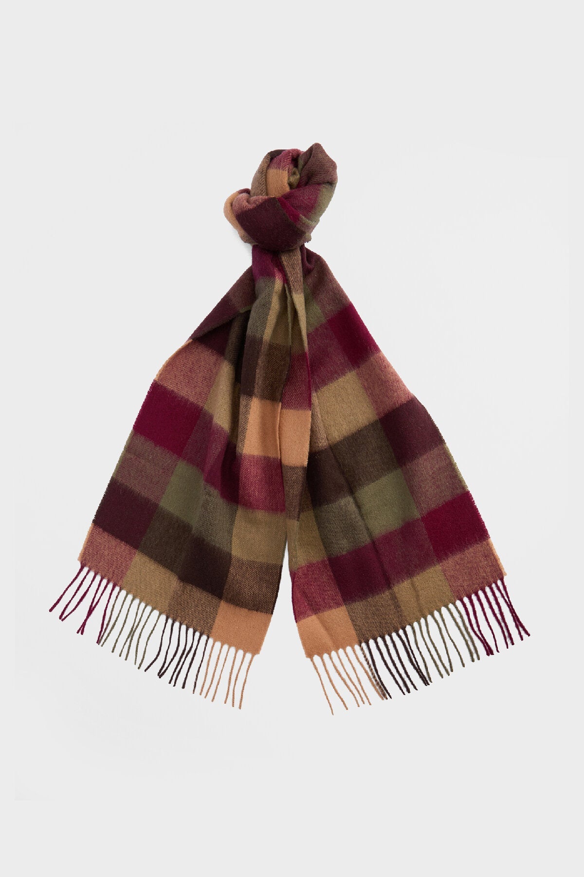Large Tattersall Scarf - TAWNY PORT