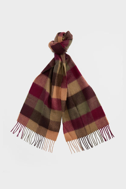 Large Tattersall Scarf - TAWNY PORT