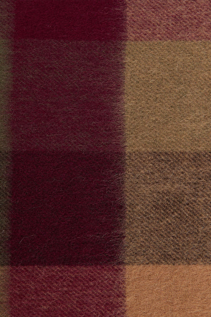 Large Tattersall Scarf - TAWNY PORT
