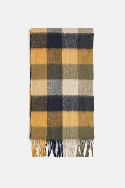Large Tattersall Scarf - FOREST MIST