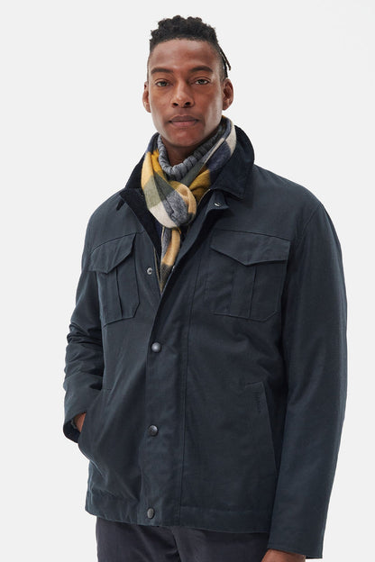 Large Tattersall Scarf - FOREST MIST