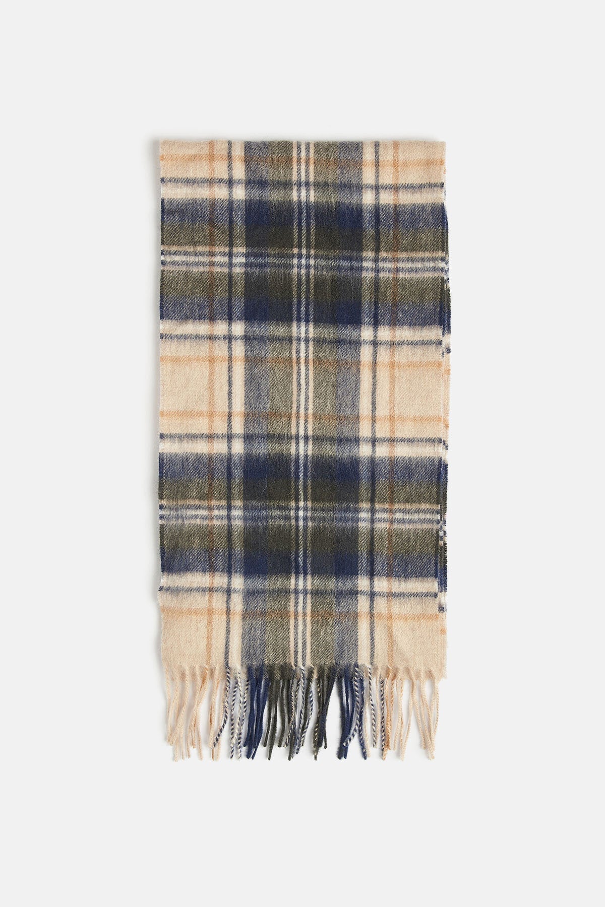 New Check Tartan Scarf - SAND BEIGE PLAID