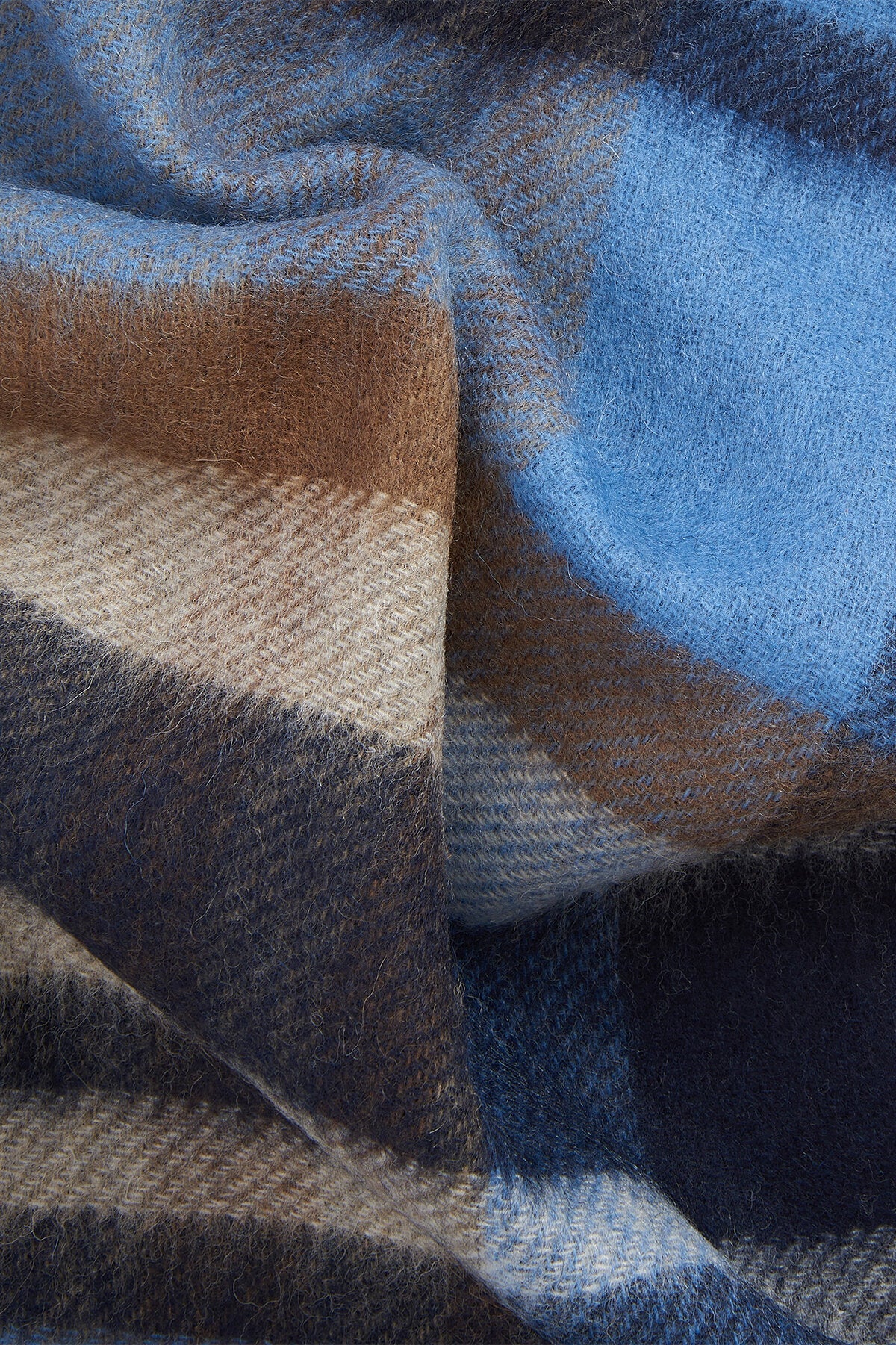 Field Reversible Wool Scarf - NAVY